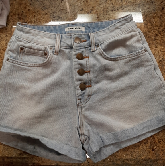 Billabong Pants - BILLABONG CUFFED DENIM SHORTS